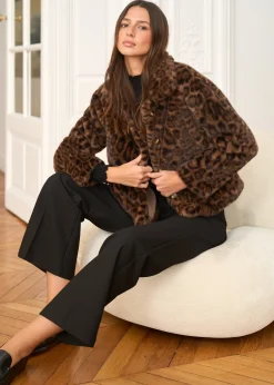 Clearance Motus Boutique Manteau Camille LéopardMarron-ManteauCamille