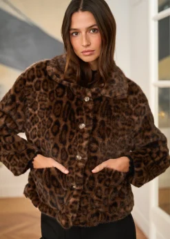 Clearance Motus Boutique Manteau Camille LéopardMarron-ManteauCamille
