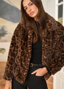 Clearance Motus Boutique Manteau Camille LéopardMarron-ManteauCamille