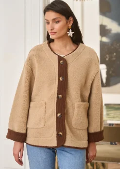 Shop Motus Boutique Manteau Isaline Beige-ManteauIsaline