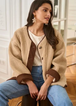 Shop Motus Boutique Manteau Isaline Beige-ManteauIsaline