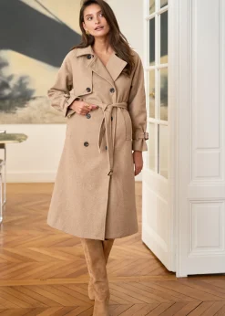 Sale Motus Boutique Manteau Isia Taupe-ManteauIsia