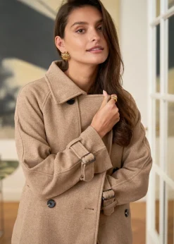 Sale Motus Boutique Manteau Isia Taupe-ManteauIsia
