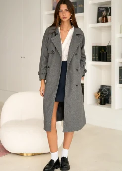 Hot Motus Boutique Manteau Isia Gris-ManteauIsia