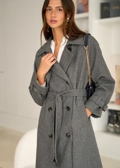 Hot Motus Boutique Manteau Isia Gris-ManteauIsia