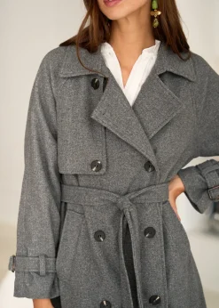 Hot Motus Boutique Manteau Isia Gris-ManteauIsia