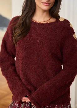 Cheap Motus Boutique Pull Albane Bordeaux-PullAlbane