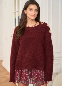 Cheap Motus Boutique Pull Albane Bordeaux-PullAlbane