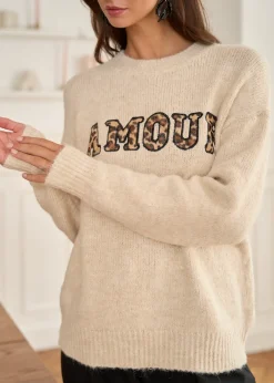Sale Motus Boutique Pull Amour Beige-PullAmour