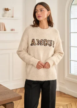 Sale Motus Boutique Pull Amour Beige-PullAmour