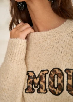 Sale Motus Boutique Pull Amour Beige-PullAmour
