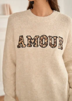 Sale Motus Boutique Pull Amour Beige-PullAmour