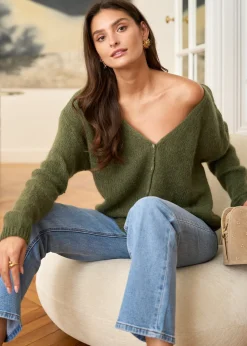 Hot Motus Boutique Pull Bohème Kaki-PullBohème