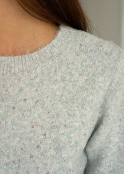 Clearance Motus Boutique Pull Fleur Gris-PullFleur