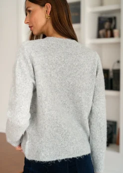 Clearance Motus Boutique Pull Fleur Gris-PullFleur