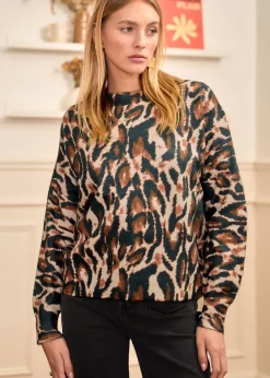 Fashion Motus Boutique Pull Isée AnimalFondEcru-PullIsée