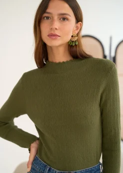 Best Motus Boutique Pull Léana Kaki-PullLéana
