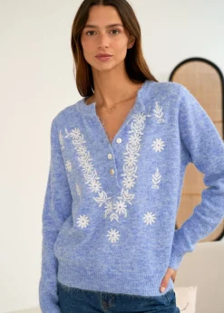 Cheap Motus Boutique Pull Liora Bleu-PullLiora