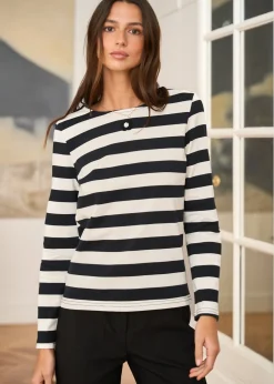 Best Sale Motus Boutique Pull Lola RayéNoirEcru-PullLola