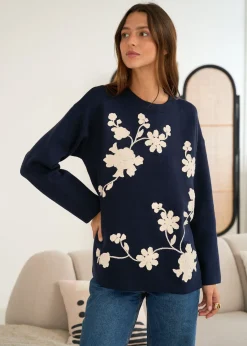 Cheap Motus Boutique Pull Rosalie Marine-PullRosalie