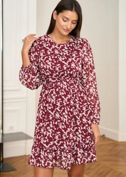 Cheap Motus Boutique Robe Abriel BordeauxEcru-RobeAbriel