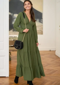 Outlet Motus Boutique Robe Almé Kaki-RobeAlmé