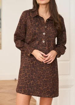 Sale Motus Boutique Robe Aubane ImpriméLéopard-RobeAubane