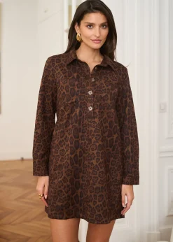 Sale Motus Boutique Robe Aubane ImpriméLéopard-RobeAubane