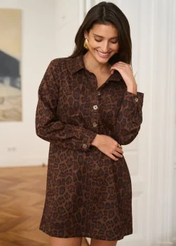 Sale Motus Boutique Robe Aubane ImpriméLéopard-RobeAubane