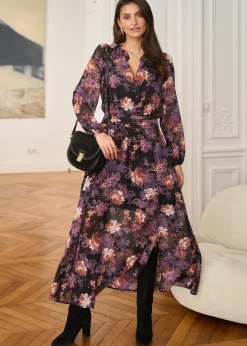Flash Sale Motus Boutique Robe Carla ImpriméFondNoir-RobeCarla
