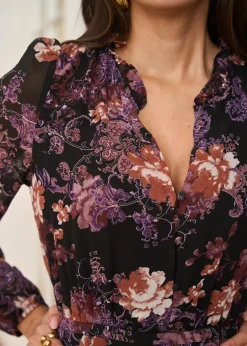 Flash Sale Motus Boutique Robe Carla ImpriméFondNoir-RobeCarla