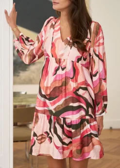 Best Sale Motus Boutique Robe Constance MotifsRose-RobeConstance