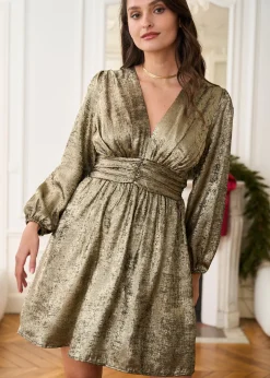 Cheap Motus Boutique Robe Dania LaméDoré-RobeDania