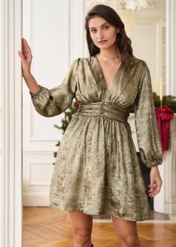 Cheap Motus Boutique Robe Dania LaméDoré-RobeDania