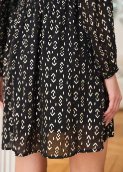 Sale Motus Boutique Robe Diane ImpriméNoirDoré-RobeDiane