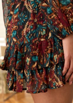 Shop Motus Boutique Robe Léa ImpriméFondNoir-RobeLéa