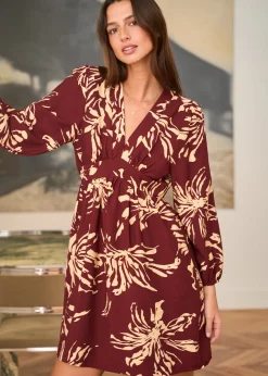 Best Motus Boutique Robe Léane BordeauxBeige-RobeLéane