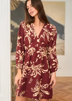 Best Motus Boutique Robe Léane BordeauxBeige-RobeLéane