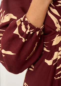 Best Motus Boutique Robe Léane BordeauxBeige-RobeLéane