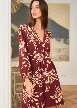 Best Motus Boutique Robe Léane BordeauxBeige-RobeLéane