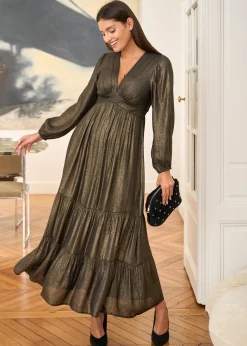 New Motus Boutique Robe Laure LaméBronze-RobeLaure