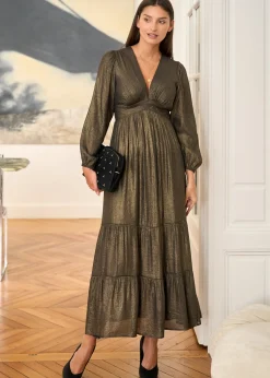 New Motus Boutique Robe Laure LaméBronze-RobeLaure