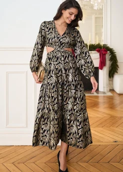 Hot Motus Boutique Robe Manon ImpriméDoréFondNoir-RobeManon