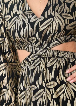Hot Motus Boutique Robe Manon ImpriméDoréFondNoir-RobeManon