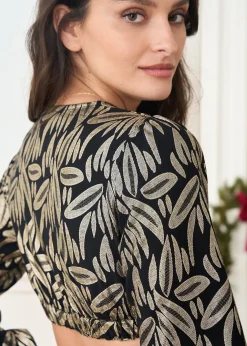 Hot Motus Boutique Robe Manon ImpriméDoréFondNoir-RobeManon