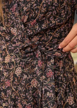 Cheap Motus Boutique Robe Méline MotifsFondNoir-RobeMéline