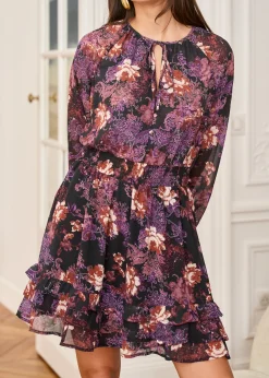 Hot Motus Boutique Robe Noela ImpriméFondNoir-RobeNoela