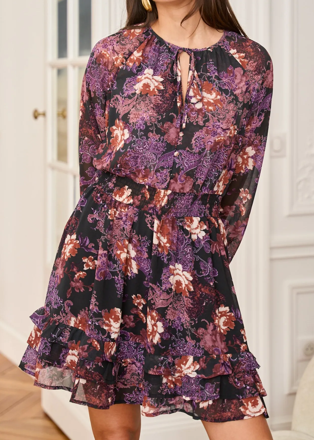 Hot Motus Boutique Robe Noela ImpriméFondNoir-RobeNoela
