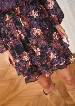 Hot Motus Boutique Robe Noela ImpriméFondNoir-RobeNoela