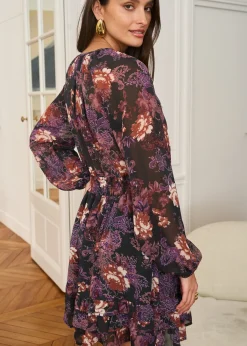 Hot Motus Boutique Robe Noela ImpriméFondNoir-RobeNoela